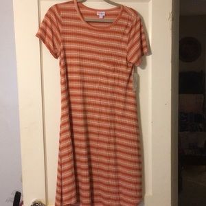 Lularoe carly orange medium NWT